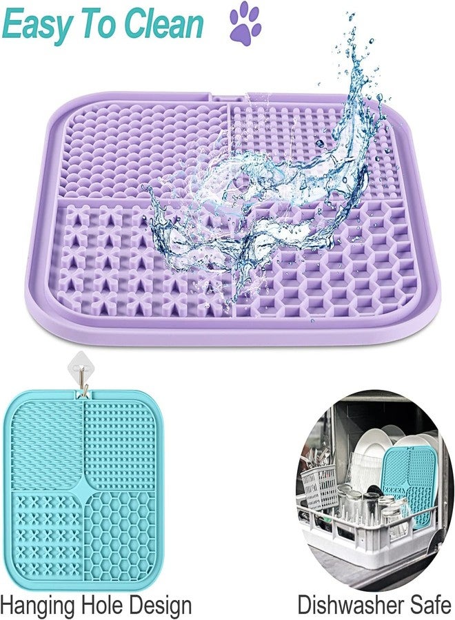 BSITFOW 2PCS Large Lick Mat for Dogs with Suction Cups, Slow Feeder Bowls, Cat Lick Mat for Anxiety Relief, Dog Toys to Keep Them Busy, Enrichment Toys for Bathing, Cat Licking Pad for Boredom - Image 5